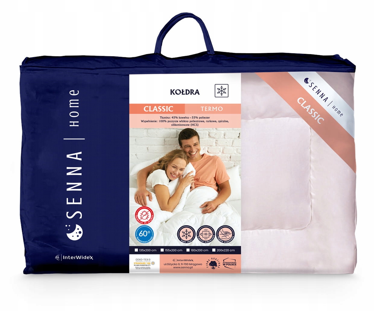 Inter Widex Přikrývka Classic Termo Růžová 155x200