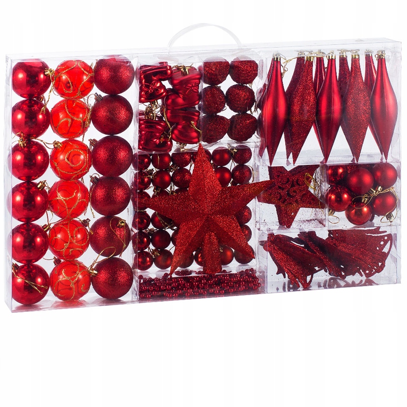 

Bombki Choinkowe 6/4/3cm 102SZT Zestaw Czerwony