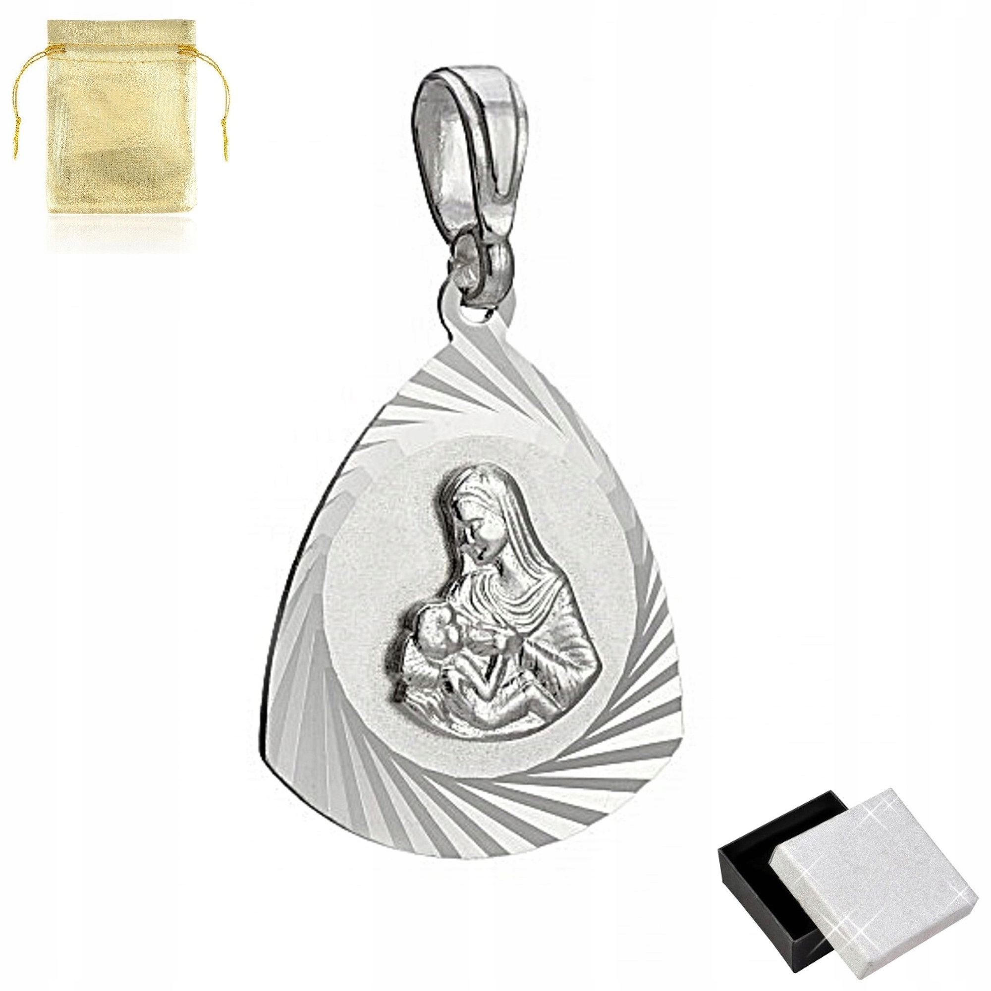 Unikátní Stříbrný Medailonek Matka Boží Fatimská Zkouška 925 Šperky Pro Ni