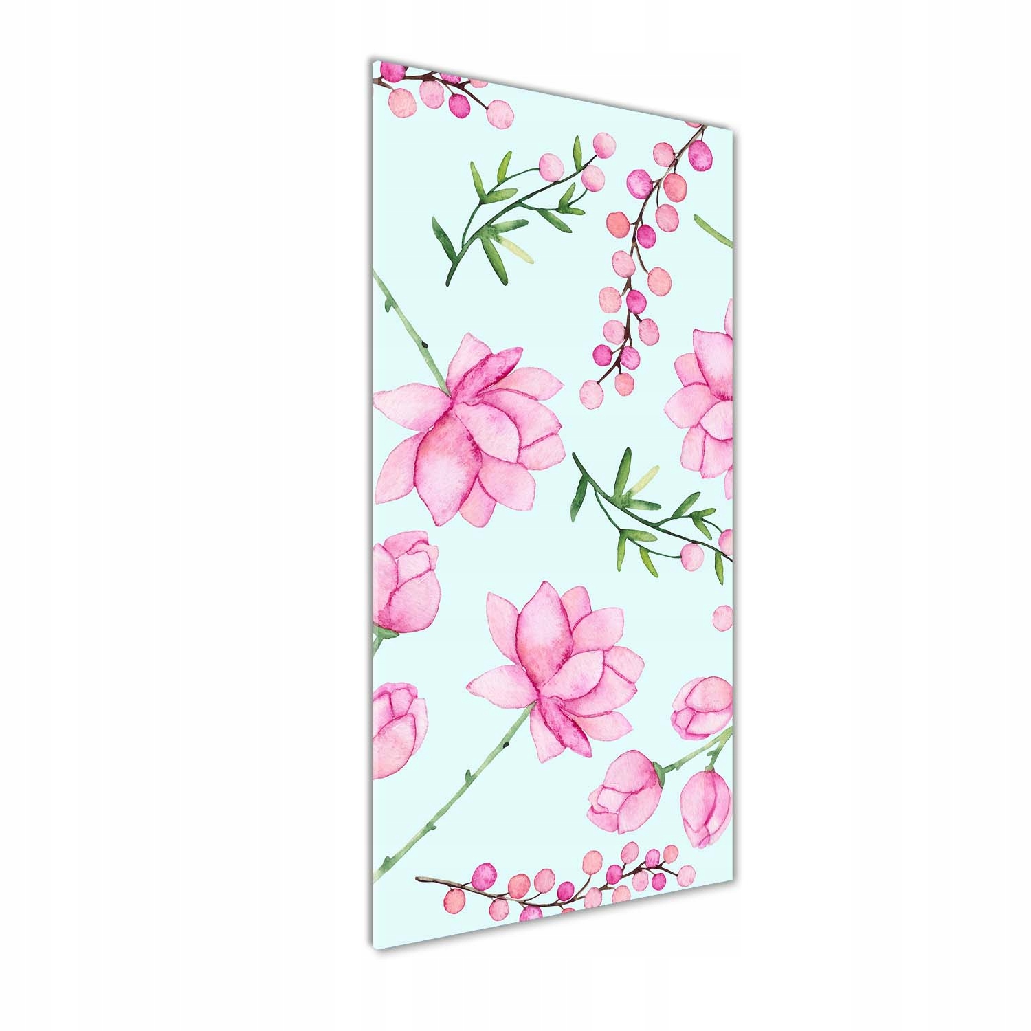 

Foto obraz na szkle pionowy Kwiaty i jagody 50x125