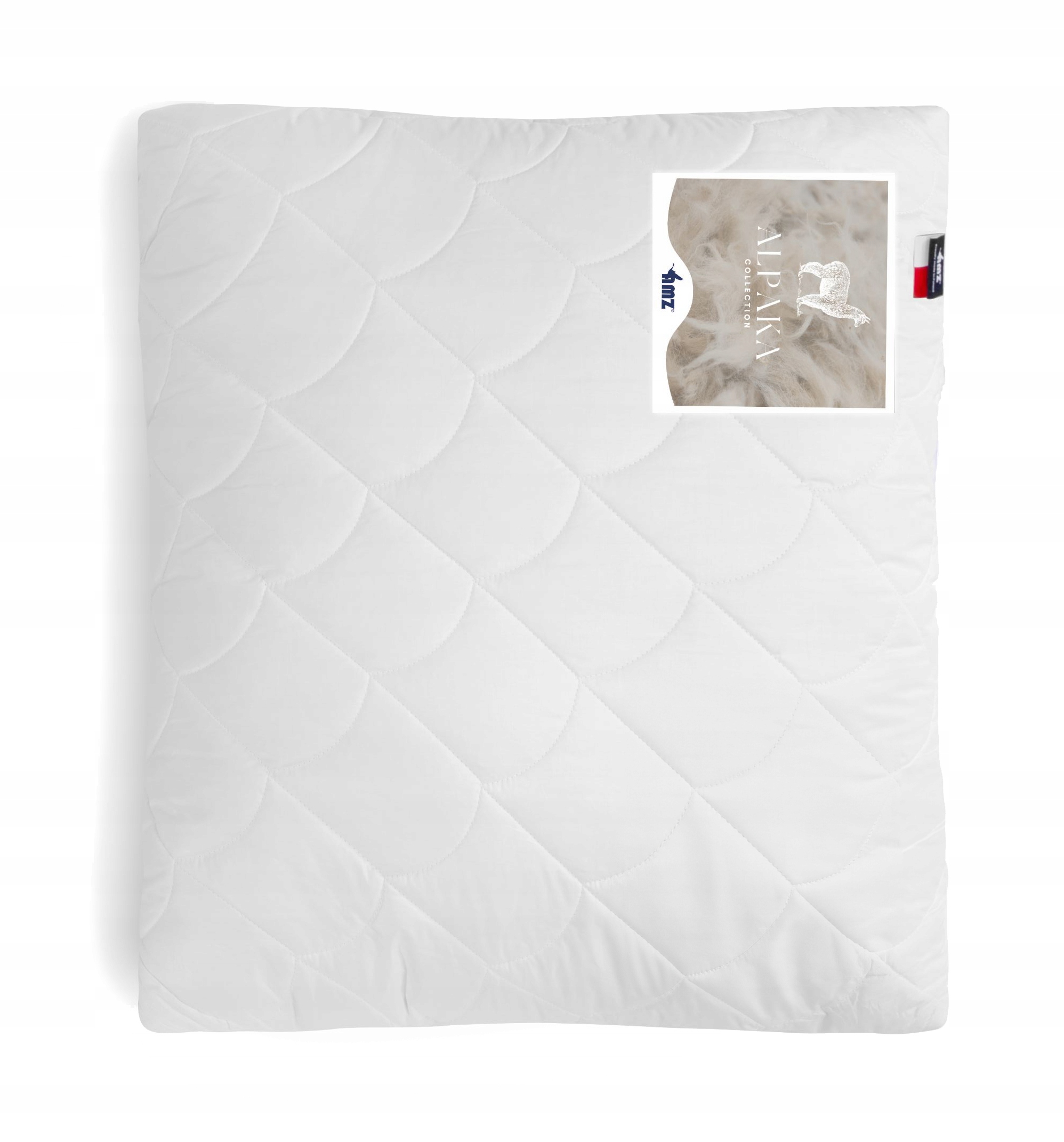 Alpaka vankúš prešívaný prírodnou hypoalergénnou vlnou, ľahký 70x80 Amz