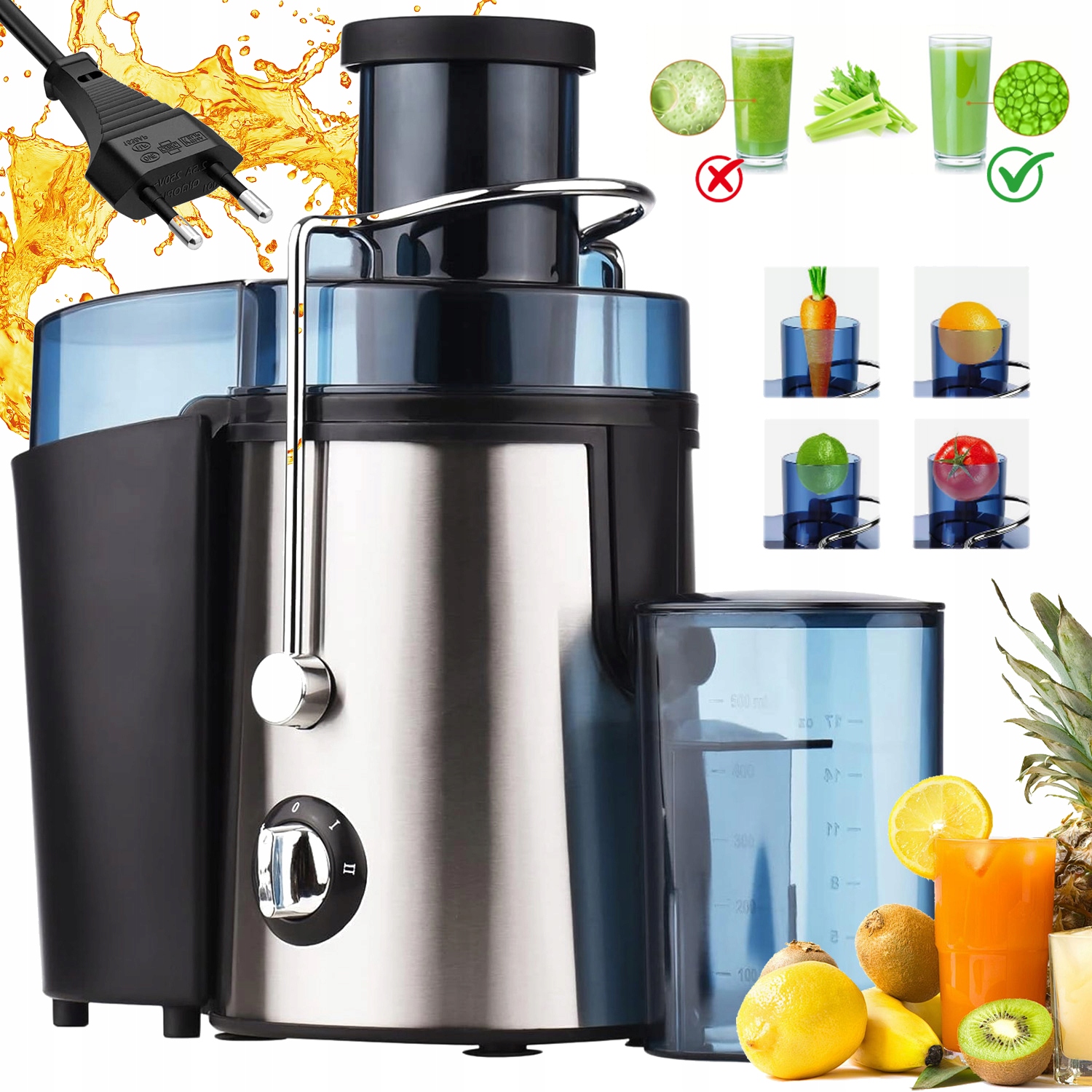 Elektrický Odšťavňovač Na Citrony, Snadné Čištění, 1000 W