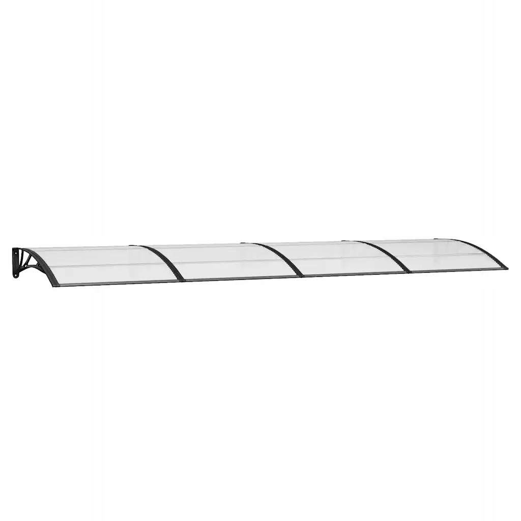 Kryt nad dveře z polykarbonátu a Abs, 400 x 100 cm, černý