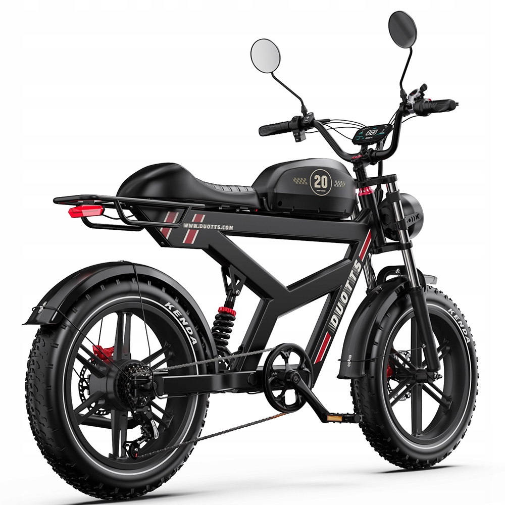 20" Elektrické vozidlo Duotts F20 1000W 40 km/h 52V 27Ah 70 Nm 140 km+ Gps App