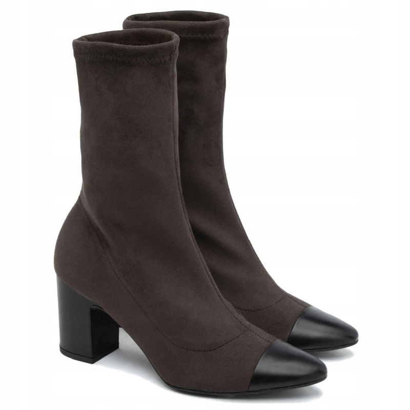 Dámské kotníkové boty Ryłko I7VG9_T1 _2RHF hnědé na bloku Vel. .39