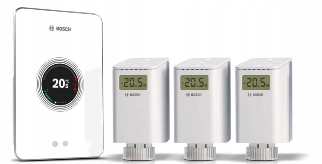 Zestaw Bosch EasyControl CT200 Biały (7736701393) + 3x Głowice Termostat