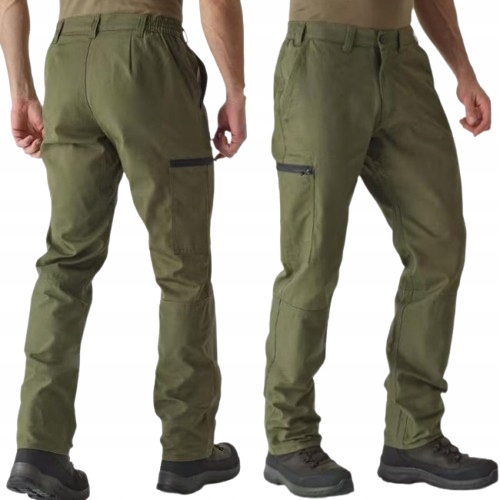 Spodnie Bojówki Wzmocnione 3 kieszenie 240 g/m² Taktyczne Myśliwskie XXL