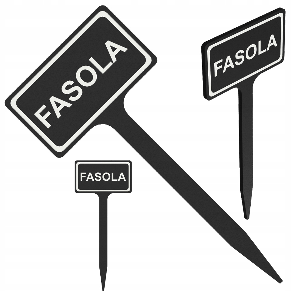 TABLICZKA ETYKIETA DO OPISYWANIA ROŚLIN WARZYW OZNACZANIE UPRAW - FASOLA