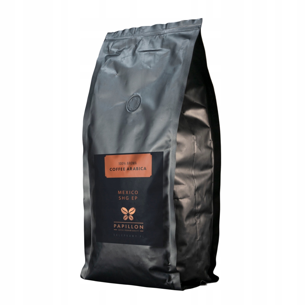 Levně Káva zrnková Arabica Papillon Coffee Káva Mexico Shg Ep 1 kg
