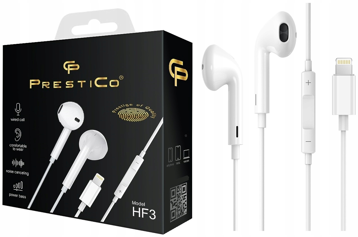 

Słuchawki Do iPHONE Lightning Przewodowe Douszne