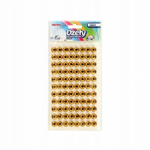 

Dżety samoprzylepne 8mm Złote Brewis