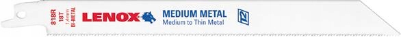Pilový List pro šavlové pily 20578818R 203x19x0,9 mm 18 zubů 5 ks Lenox