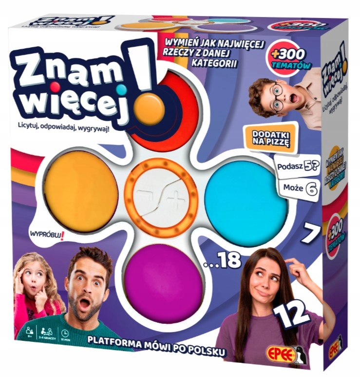 Gra planszowa Znam więcej elektroniczna gra familijna Epee