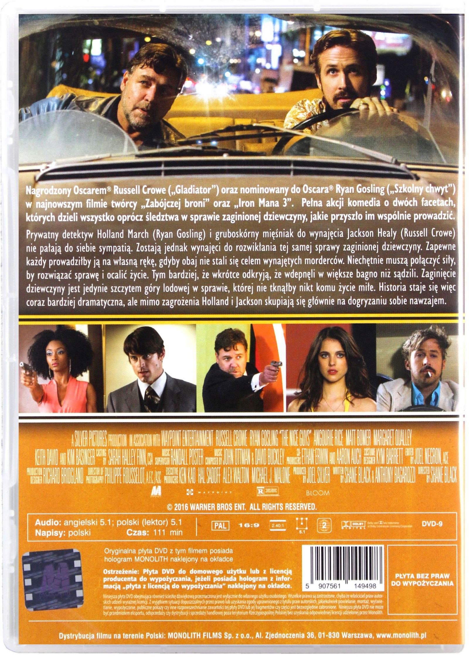 NICE GUYS. RÓWNI GOŚCIE (DVD) Stan opakowania oryginalne