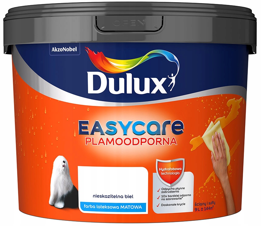 

Dulux EasyCare Farba Nieskazitelna Biel Matowa 9L