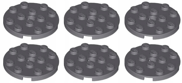 

Lego 60474 Płytka 4x4 szara ciemn Nowa (10g) 6 szt
