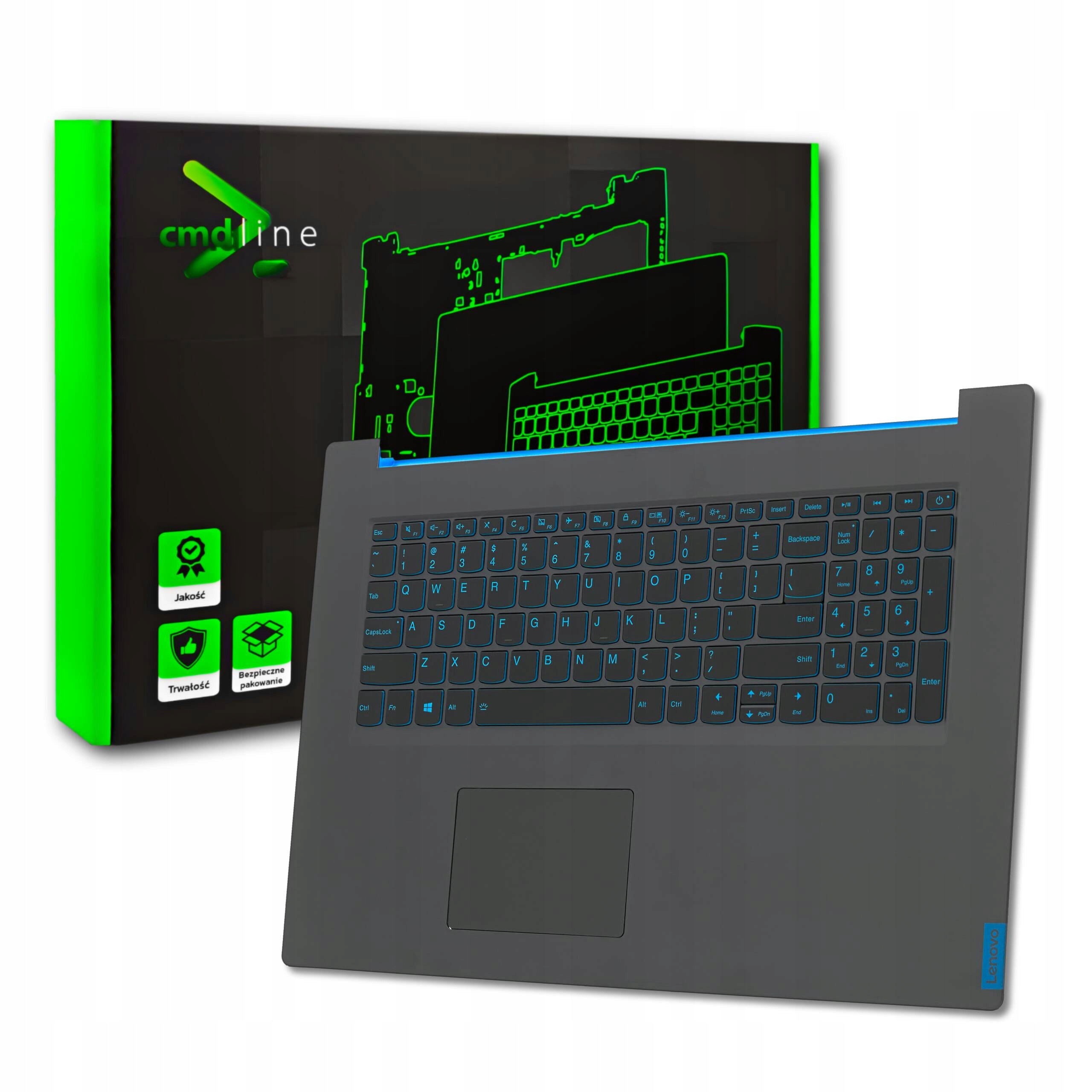 Obudowa Palmrest Klawiatura Led Do Lenovo L340-17IRH Gaming