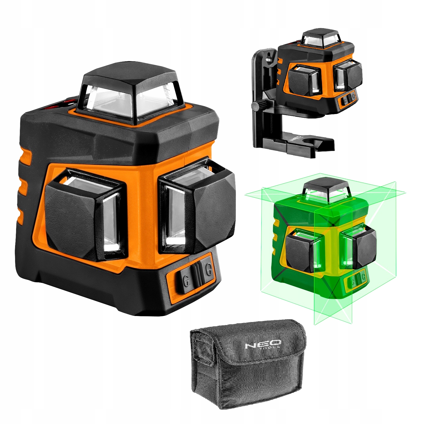 

Laser Krzyżowy Budowlany 360 Liniowy Zielony 3D