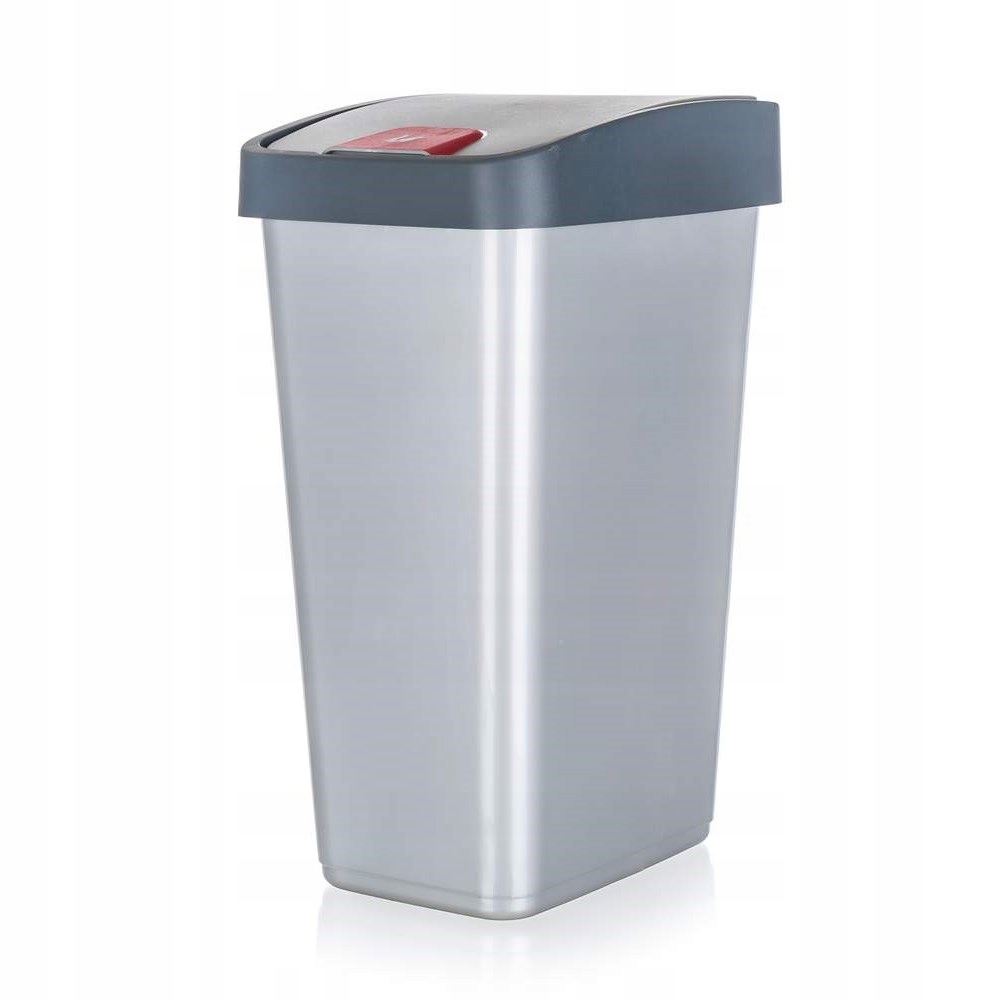 Levně Koš odpadkový 45 l, 61,5 x 40 x 30 cm, šedý, sada 2 ks