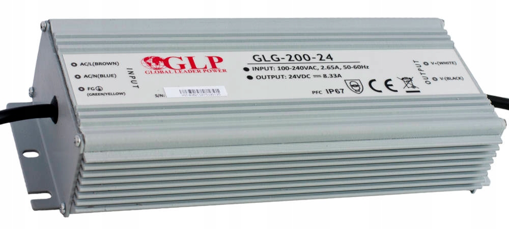 Spínaný zdroj 24V 200W 8.3A GLG-200-24