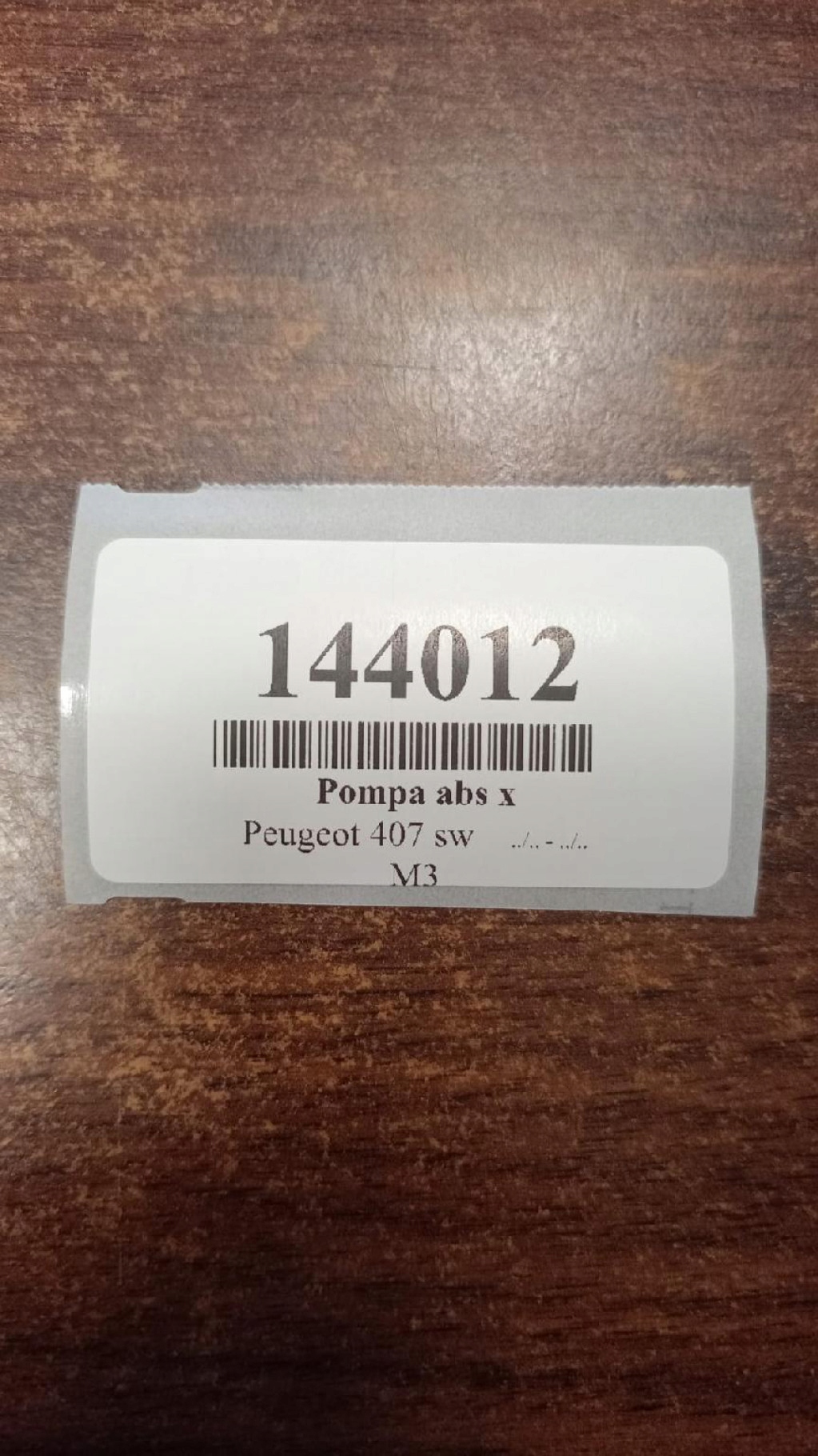 PEUGEOT 407 SW Pompa ABS 9660067280