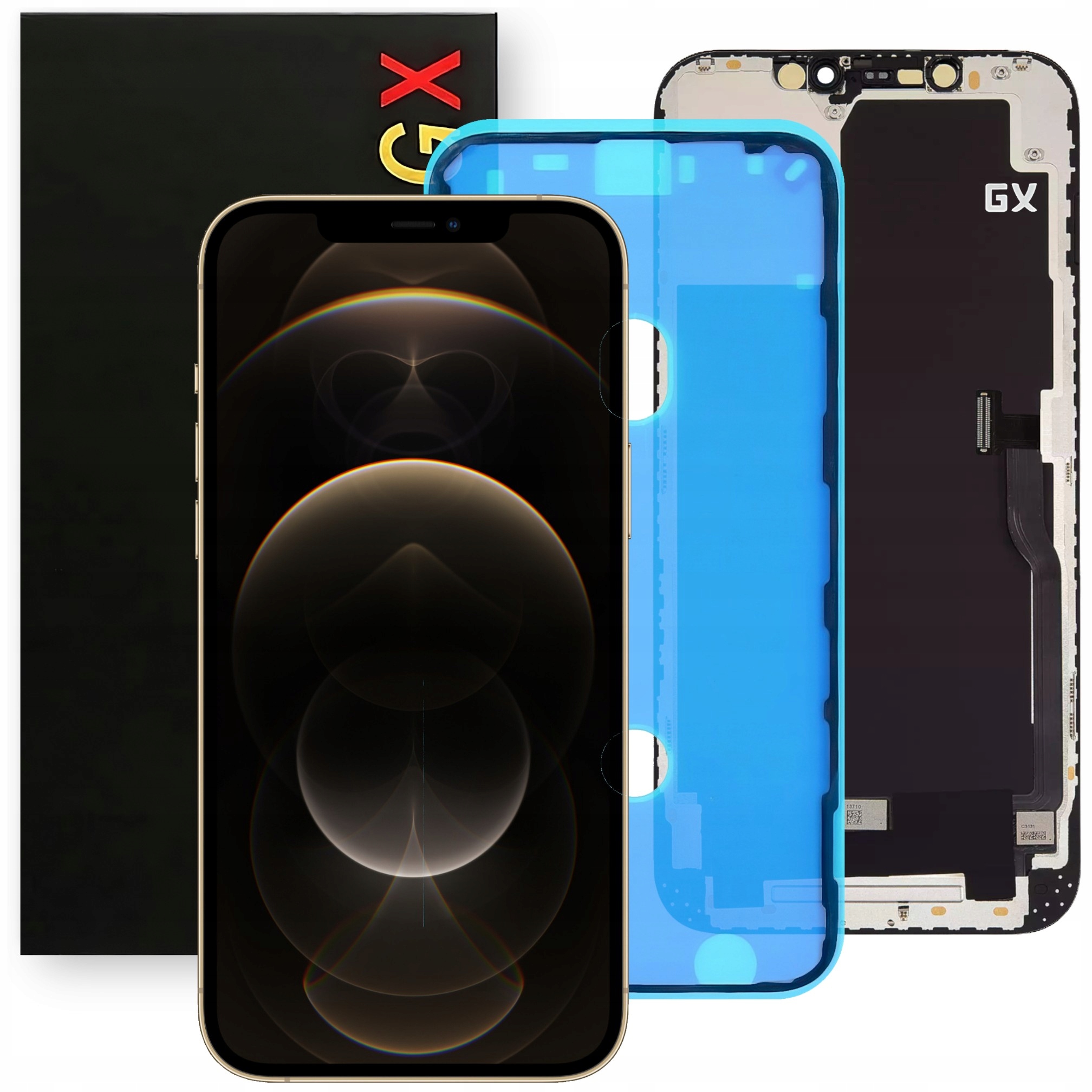 Matryca do iPhone 12 Pro Max LCD A2411 A2342 Uszczelka Oled wersja Gx