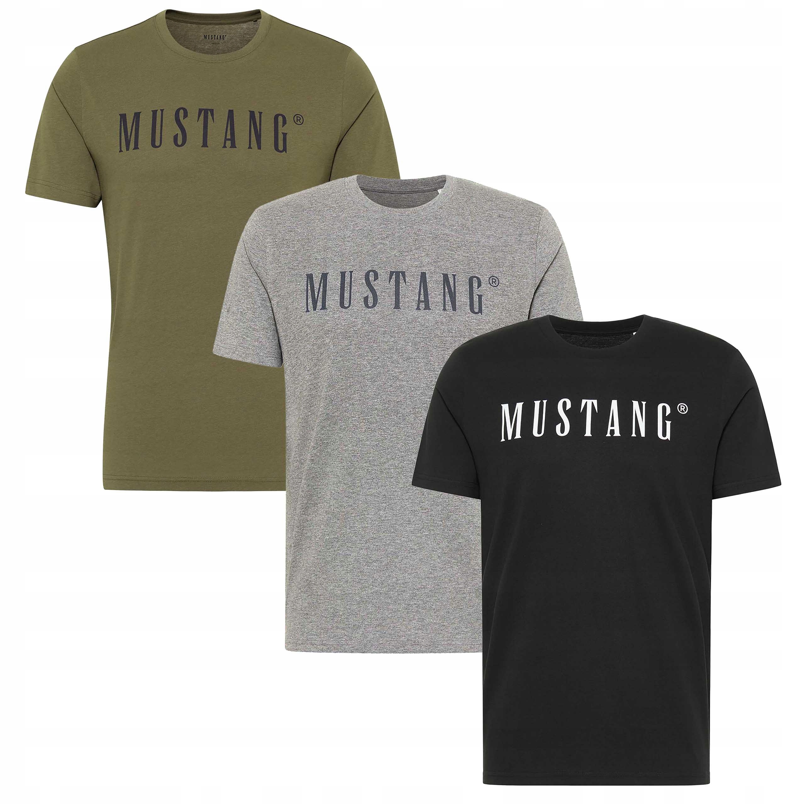 Mustang Tričko Alex C Logo 3pack sada tričko pánské bavlněné vel