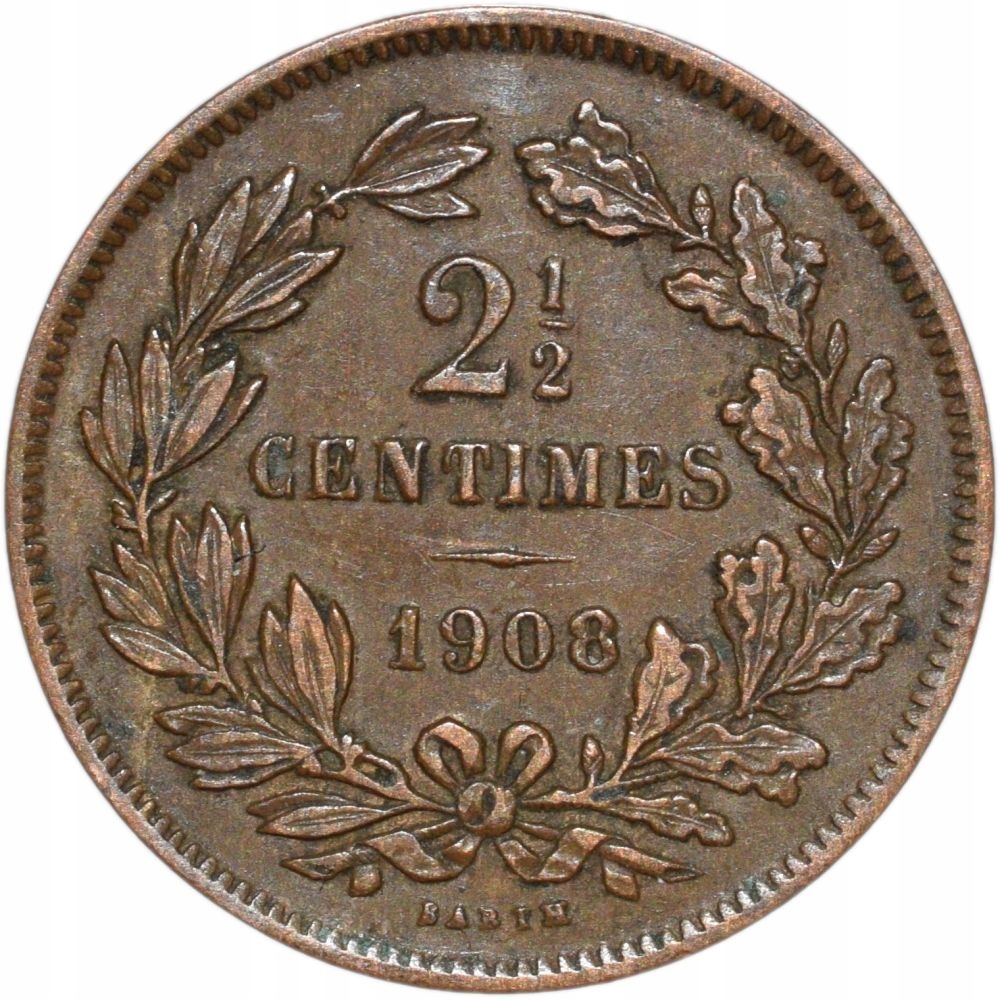 Luksemburg 2 1/2 centyma 1908