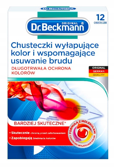 

Dr Beckmann Chusteczki Wyłapujące Kolor Brud 12szt