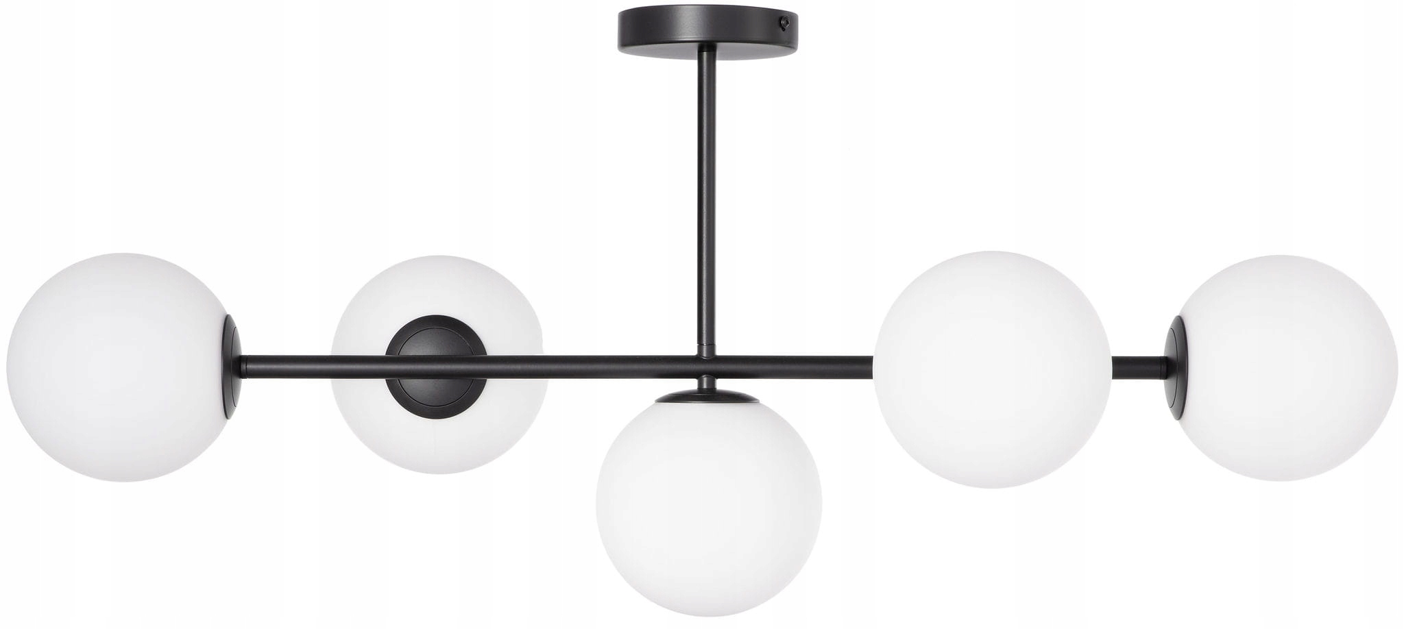 Lampa sufitowa Milano 5 kloszy mleczne kule
