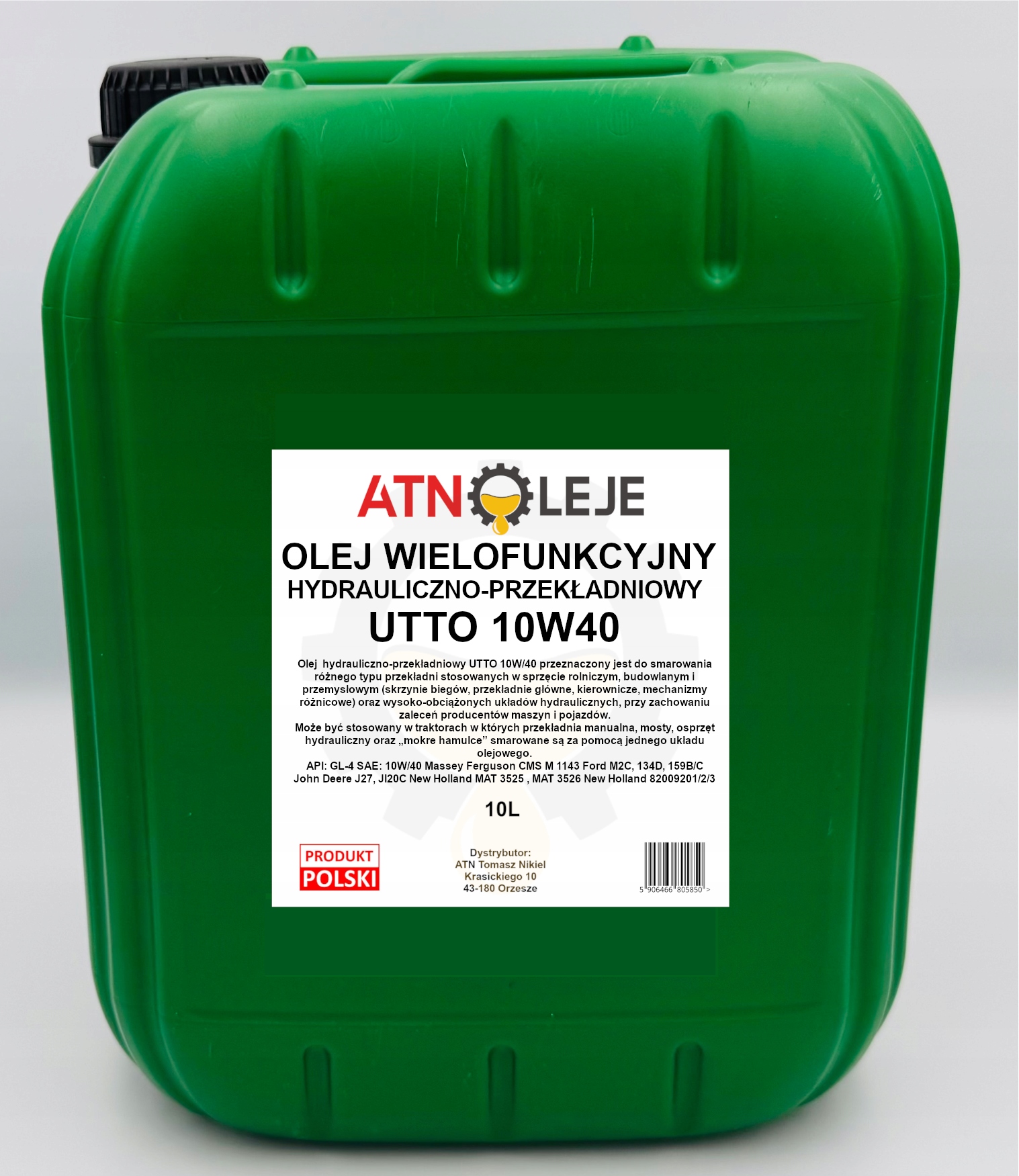Olej Hydrauliczno Przekładniowy Utto 10W40 10L Wielofunkcyjny