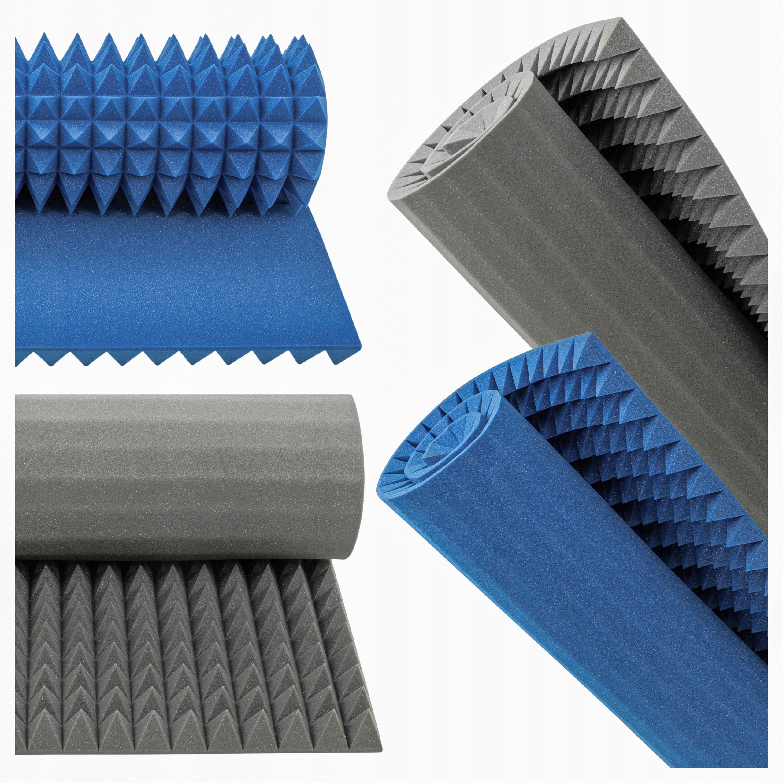 Akustické panely pohlcující nežádoucí zvuky ve tvaru pyramidy 7 cm