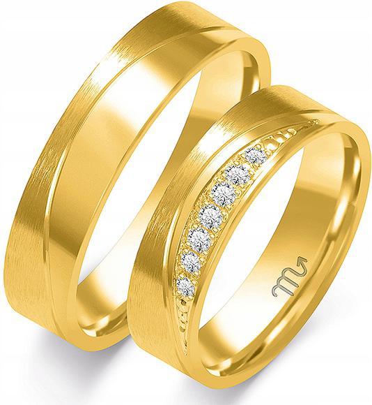 Zlatý snubní prsten pro svatba z roku 585, 35 36 37, pro gravírování, dámský