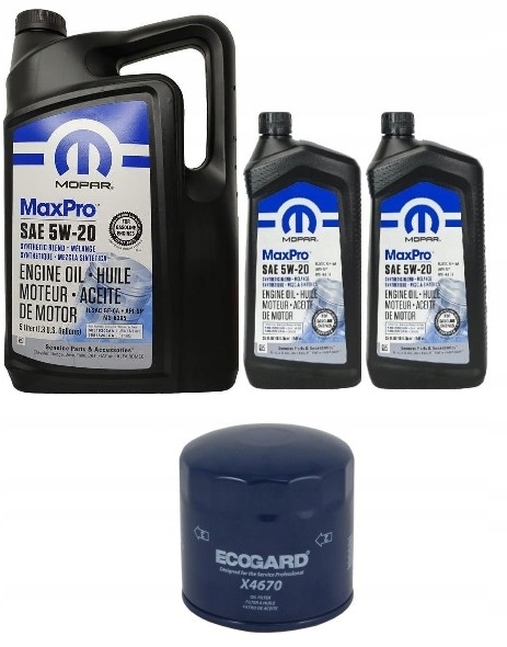 MOPAR 5W20 7L + FILTR OLEJU X4670 ( ZAMIENNIK MO-090 / 00292 / PH16 )