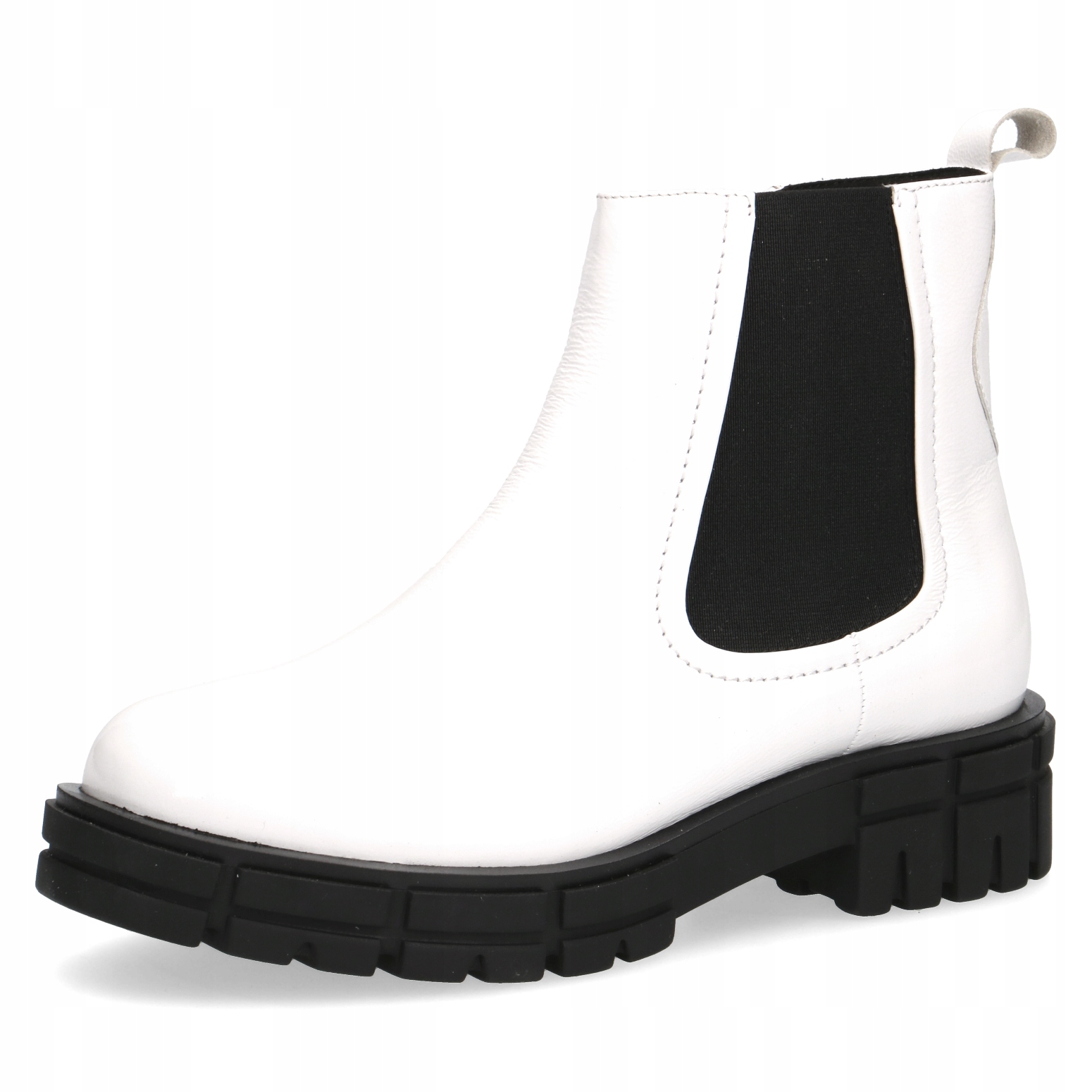 Kotníkové Boty Caprice bílé lakované Nikita vel 39