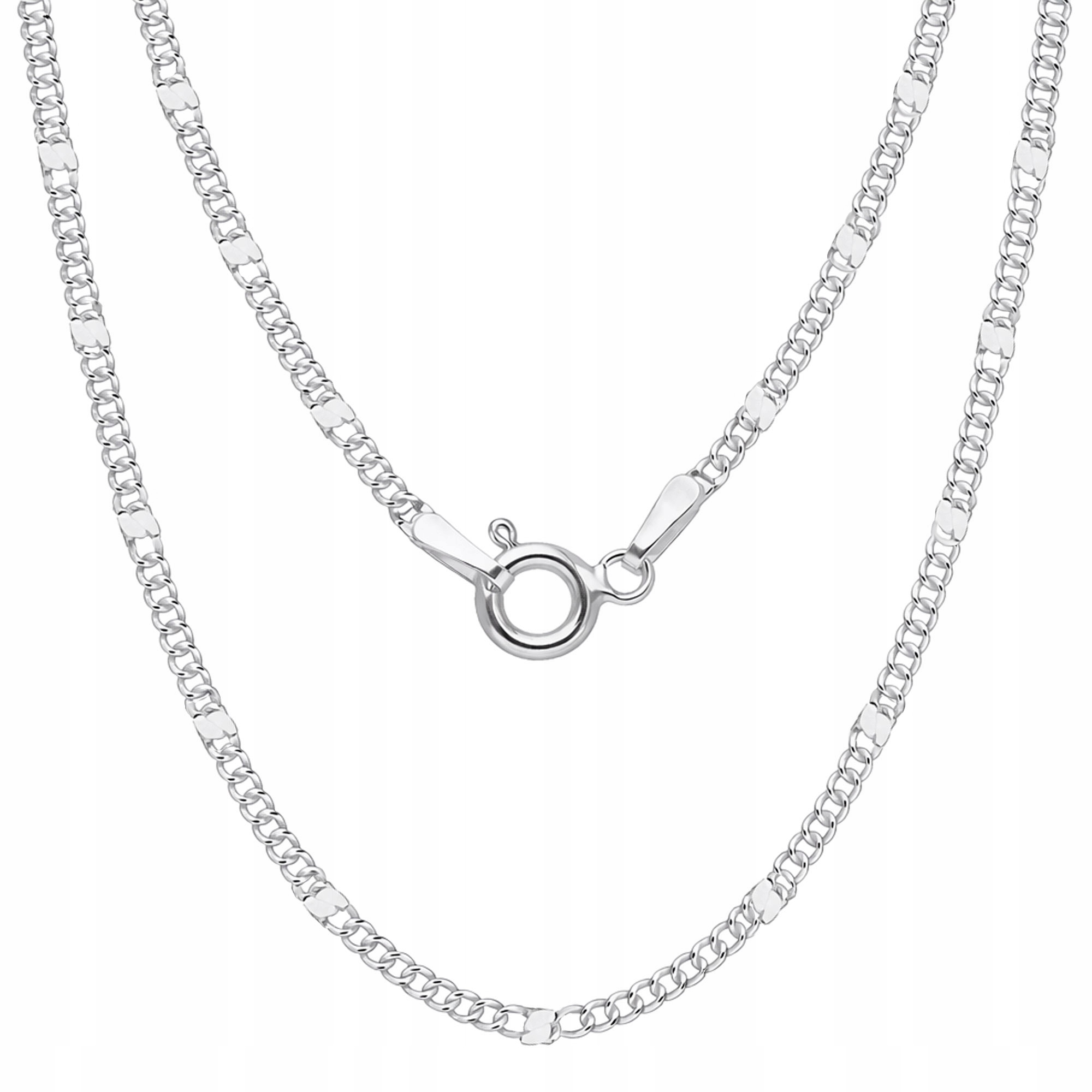 Stříbrný řetízek 925 pancíř s diamantovými články 45 cm