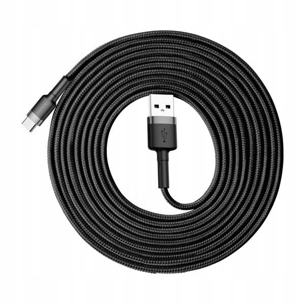 Baseus Wzmocniony kabel USB USB-C Type-C QC 2A 3m Konstrukcja oplot