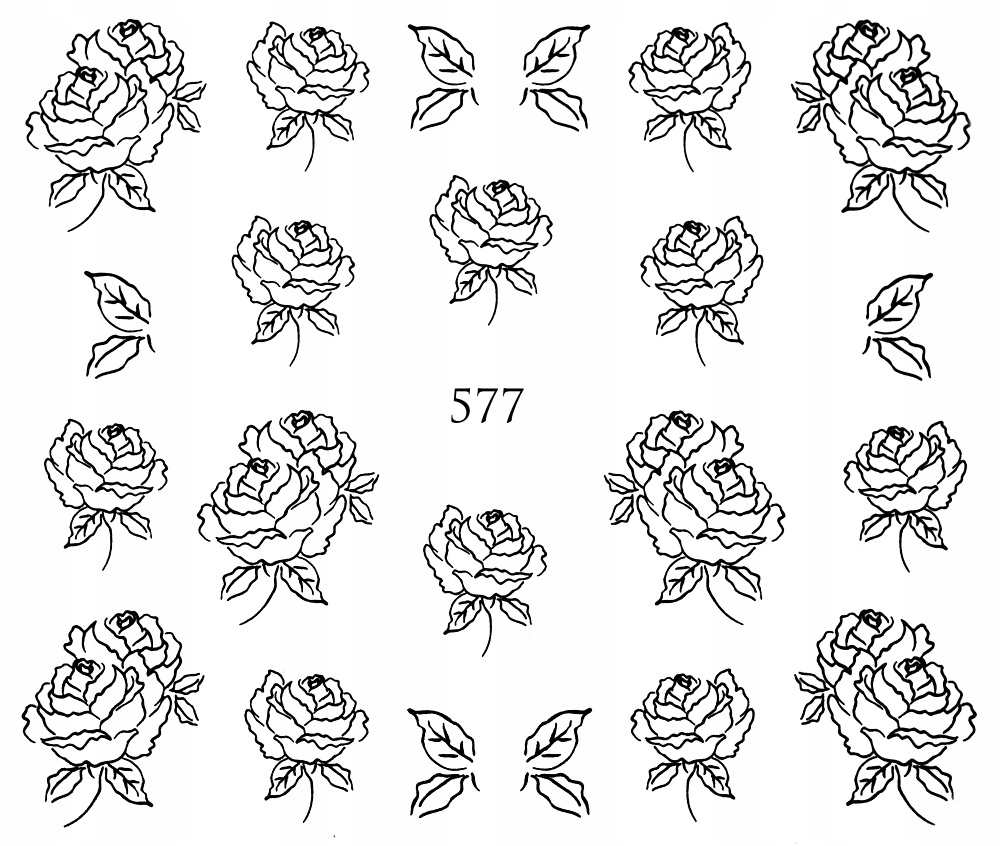 

Naklejki wodne na paznokcie Kwiatowe nr 577