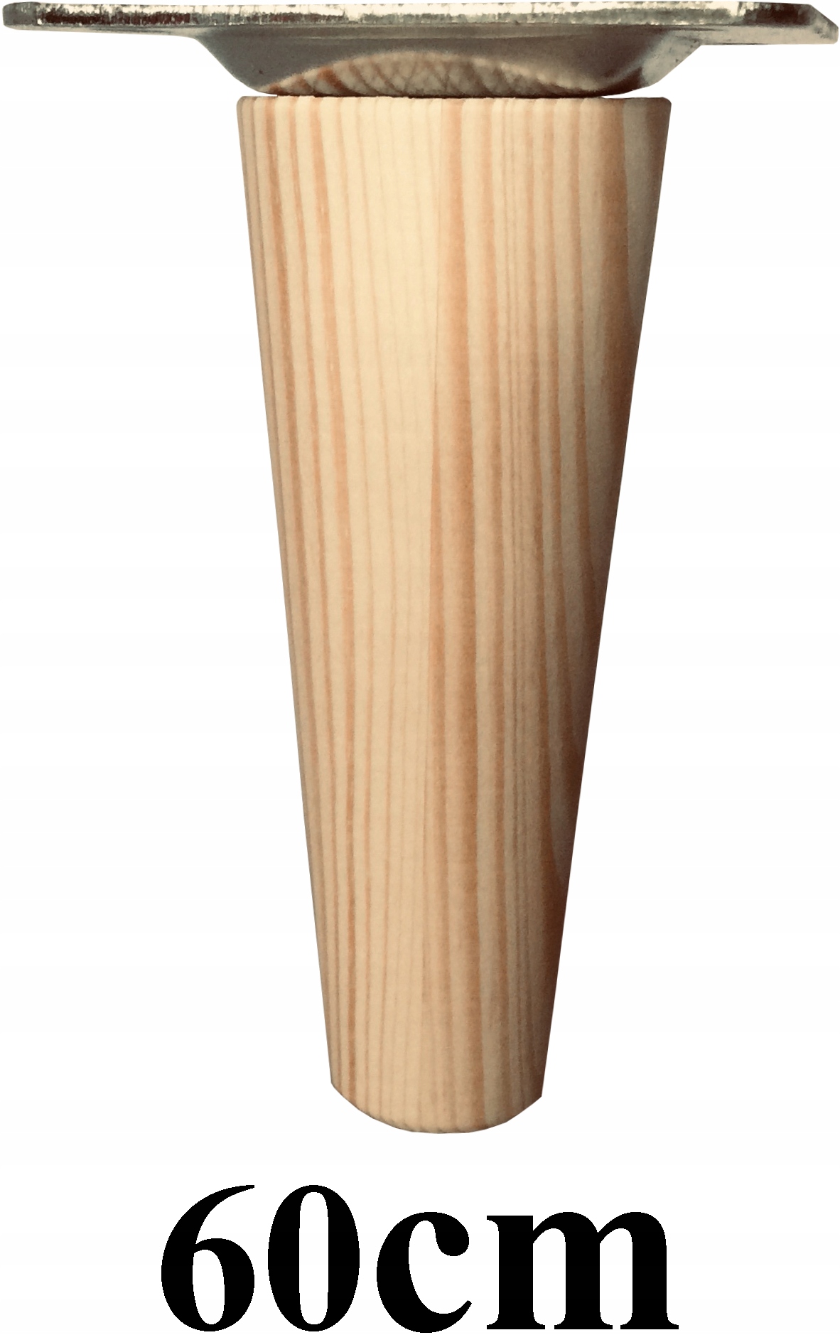

Nogi Nóżki drewniane zwężane 60cm blacha