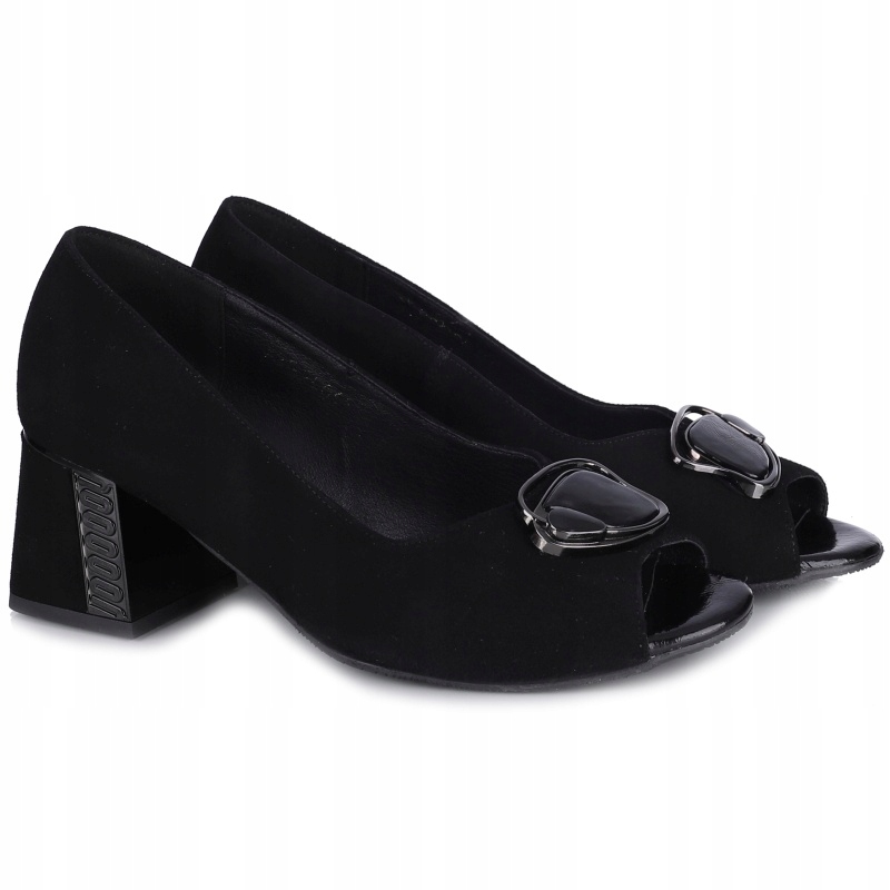 Dámské lodičky Aspena KX-2897/DJ591 Z01/L39 polské černé Kůže VEL..38