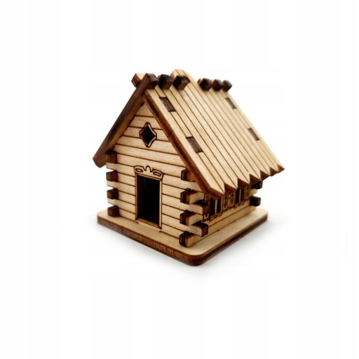Mini domček z 3D preglejky do lesa v pohári