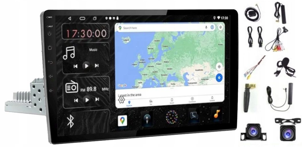 Gps Rádio 1 Din 9 Palců Android Auto Carplay Bt Usb Wifi 4GB 64GB Sim Kamera