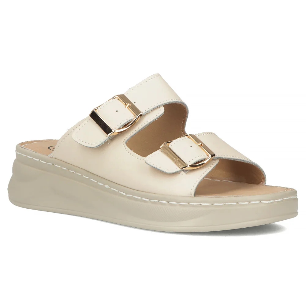 Dámské letní boty kožené Filippo nazouváky lehké s přezkou vel. 40