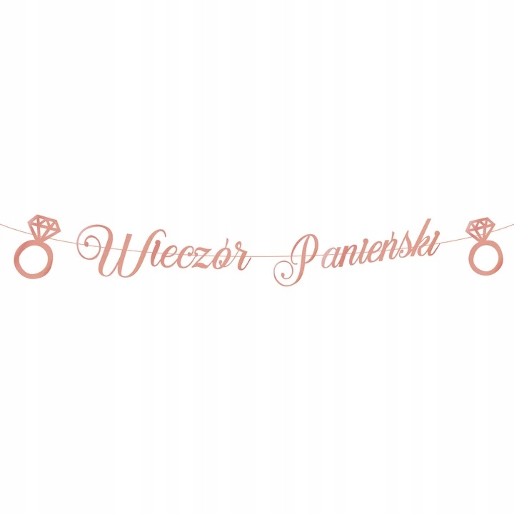 

Baner dekoracje na Wieczór Panieński Rose Gold