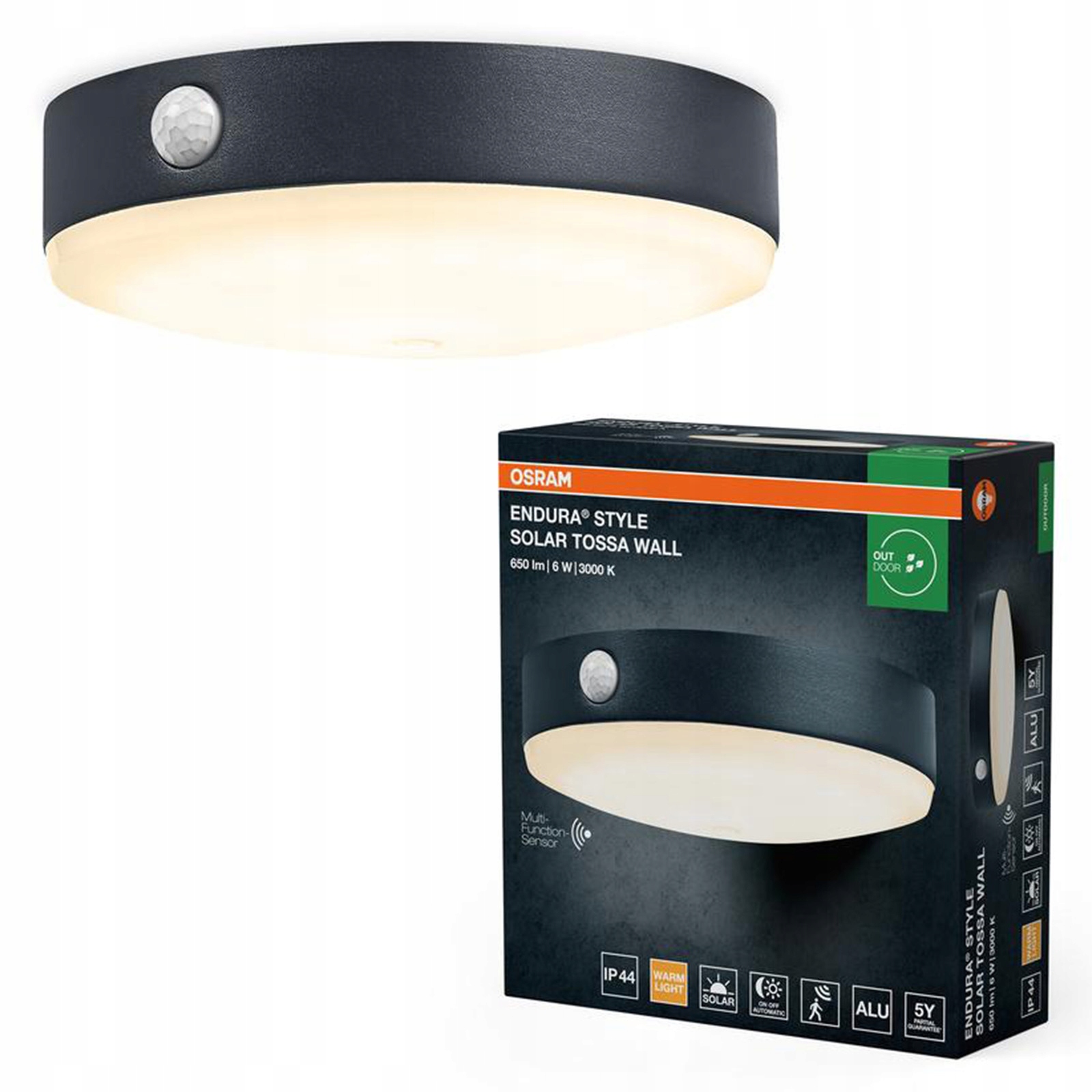 Endura Style Solar Tossa Nástěnné Svítidlo