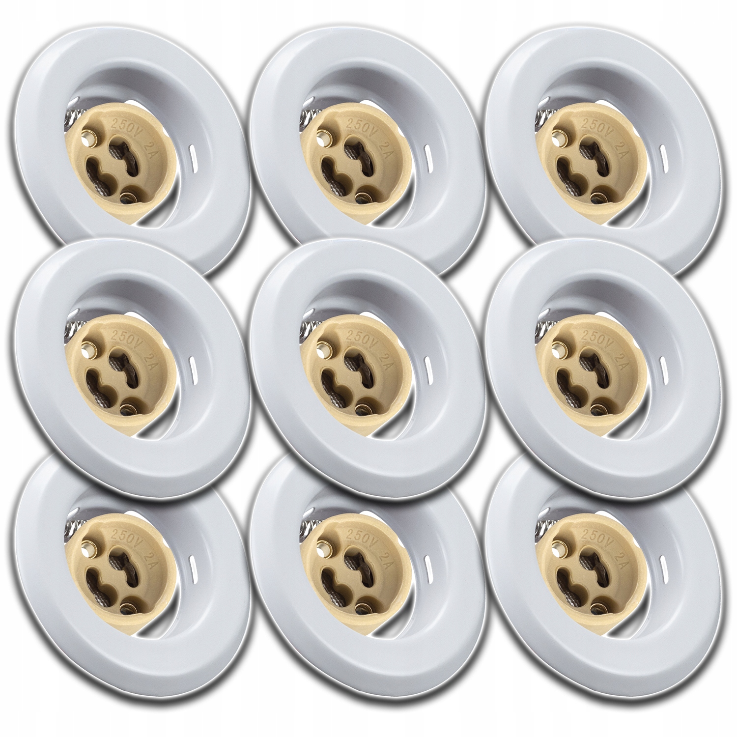 9x Kulaté Stropní Svítidlo Pod Omítku Zásuvka Konektor Pro Žárovku GU10