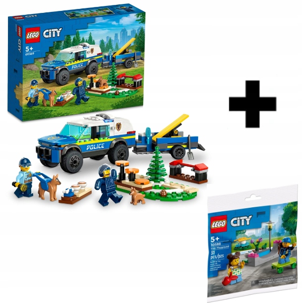 Lego City Sada Pro Výcvik Policejních Psů 60369+ Lego 30588 Dárek Sada