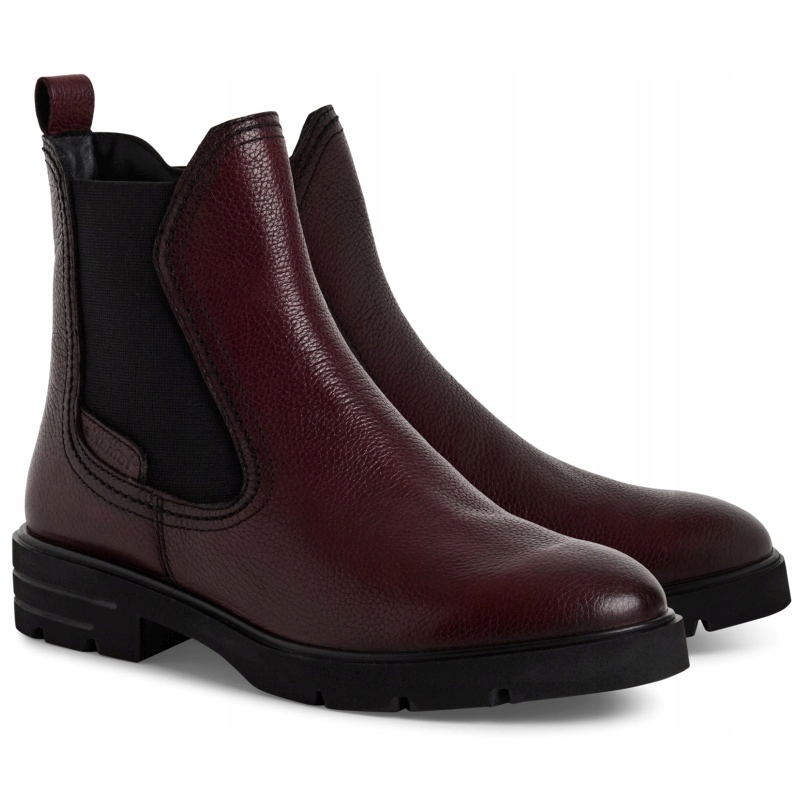 Dámské kotníkové boty Tamaris 1-25422-45 537 Merlot bordové, Kůže Vel. 39