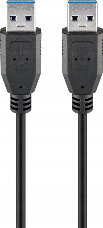 Kabel przewód USB 3.0 M/M Superspeed Czarny 1m