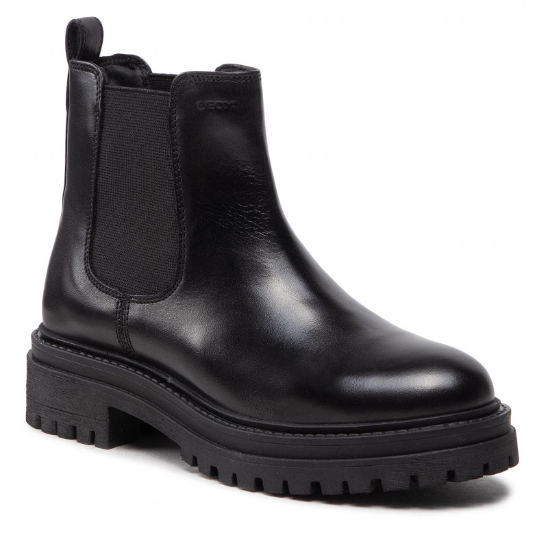 Geox Dámské Kotníkové Boty Černé Klasické Casual 37 Ž_a